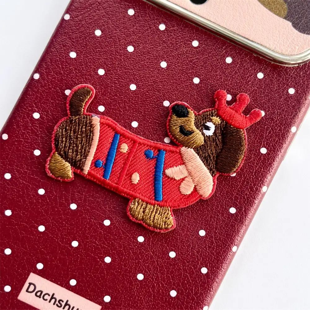 Polka Dot Dog Wrist Strap Phone Case