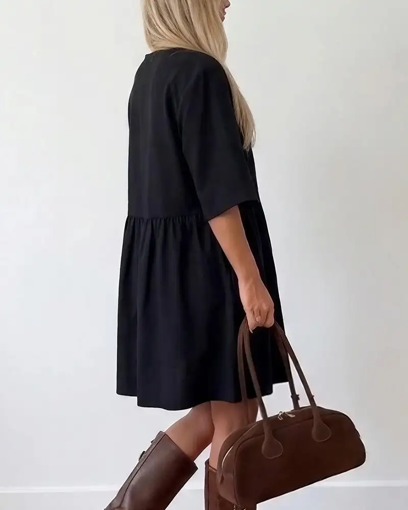 Casual Loose Tiered Mini Dress