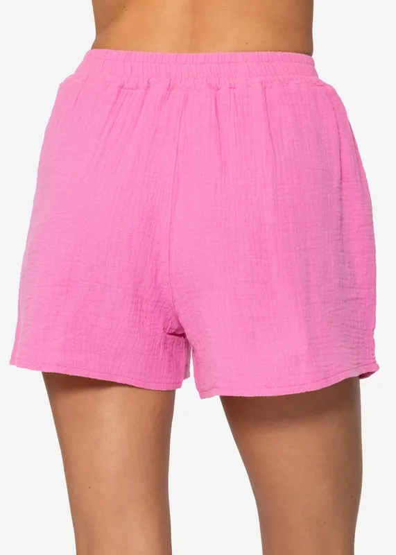 Pink Muslin Everyday Clean Shorts