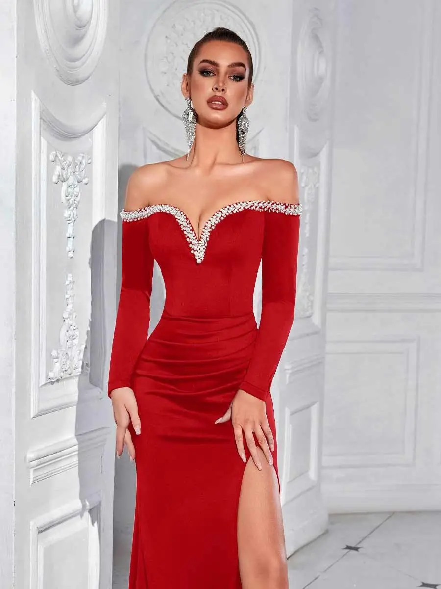 Amara Luxury Beaded Maxi Dress