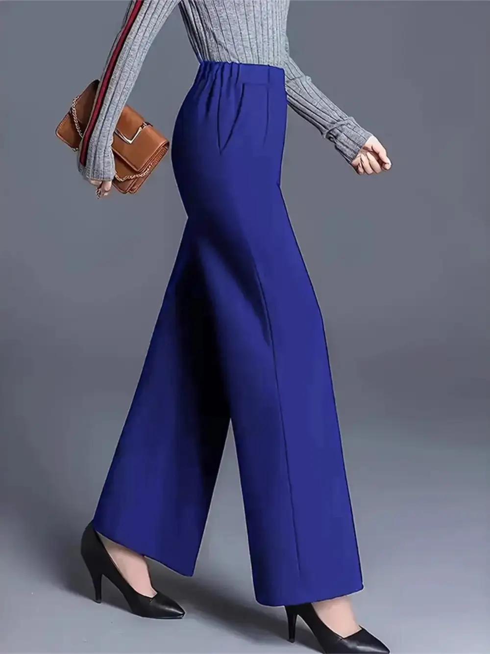 Classic High Waisted Wide Leg Pants
