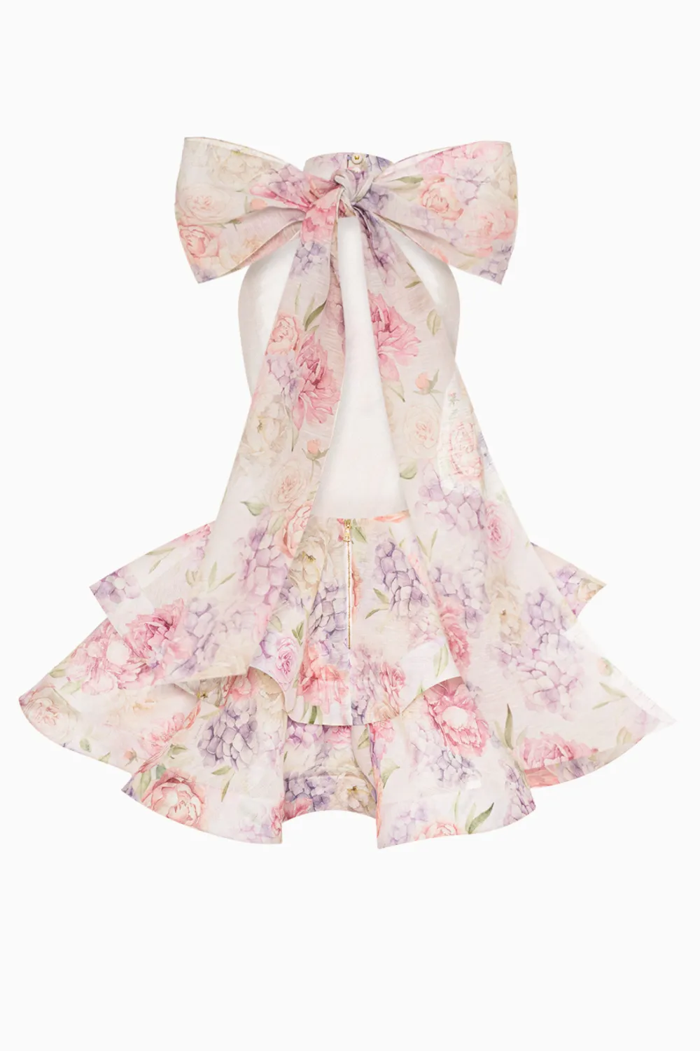 Abrielle Floral Halter Neck Mini Dress