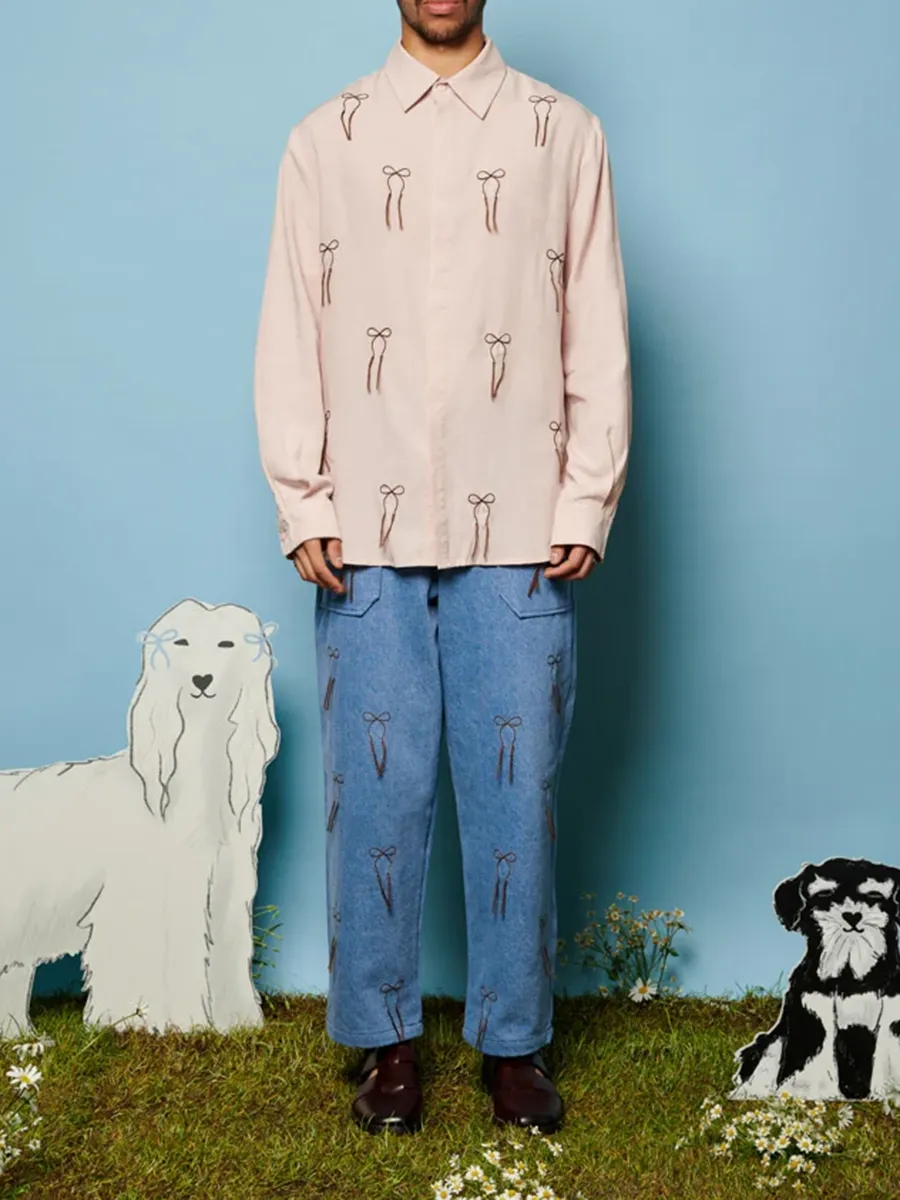 Embroidered Bow Shirt