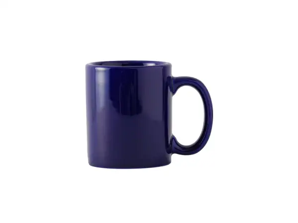 Decorated Curved Handle Mug