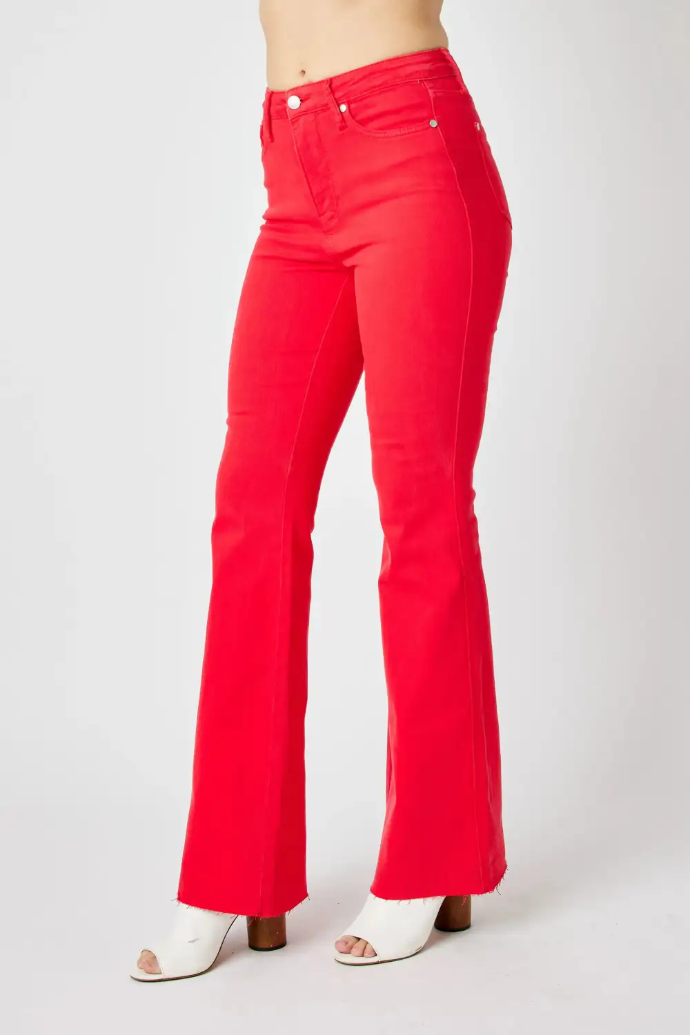 Draped Flare Jeans