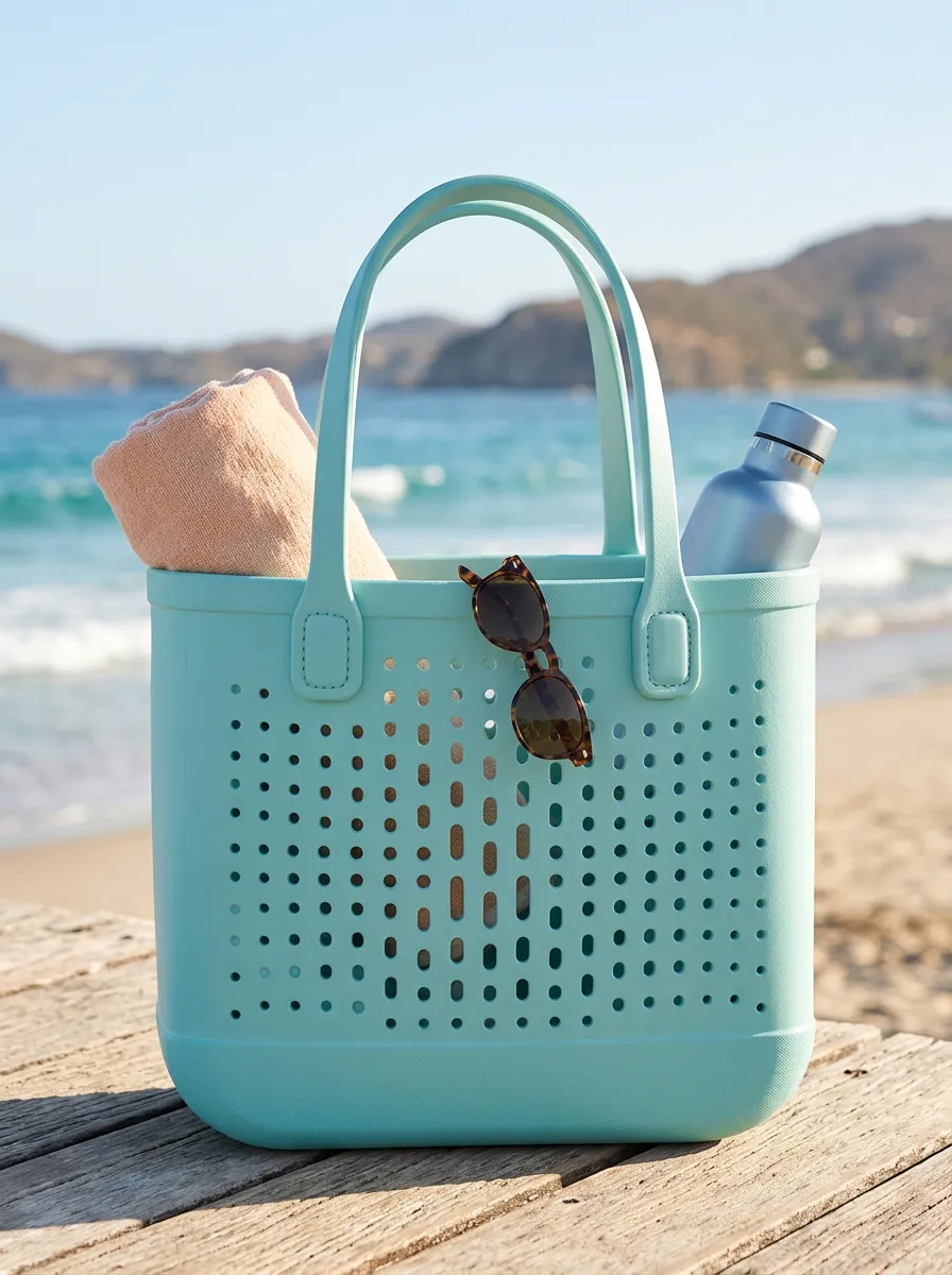 Vacation Perforated Tote- Perforated Beach Tote Bag