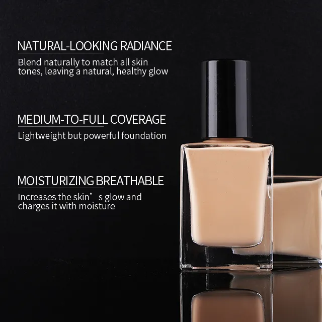 Colorful Liquid Foundation Makeup Waterproof and Matte Foundation Full Coverage Waterproof