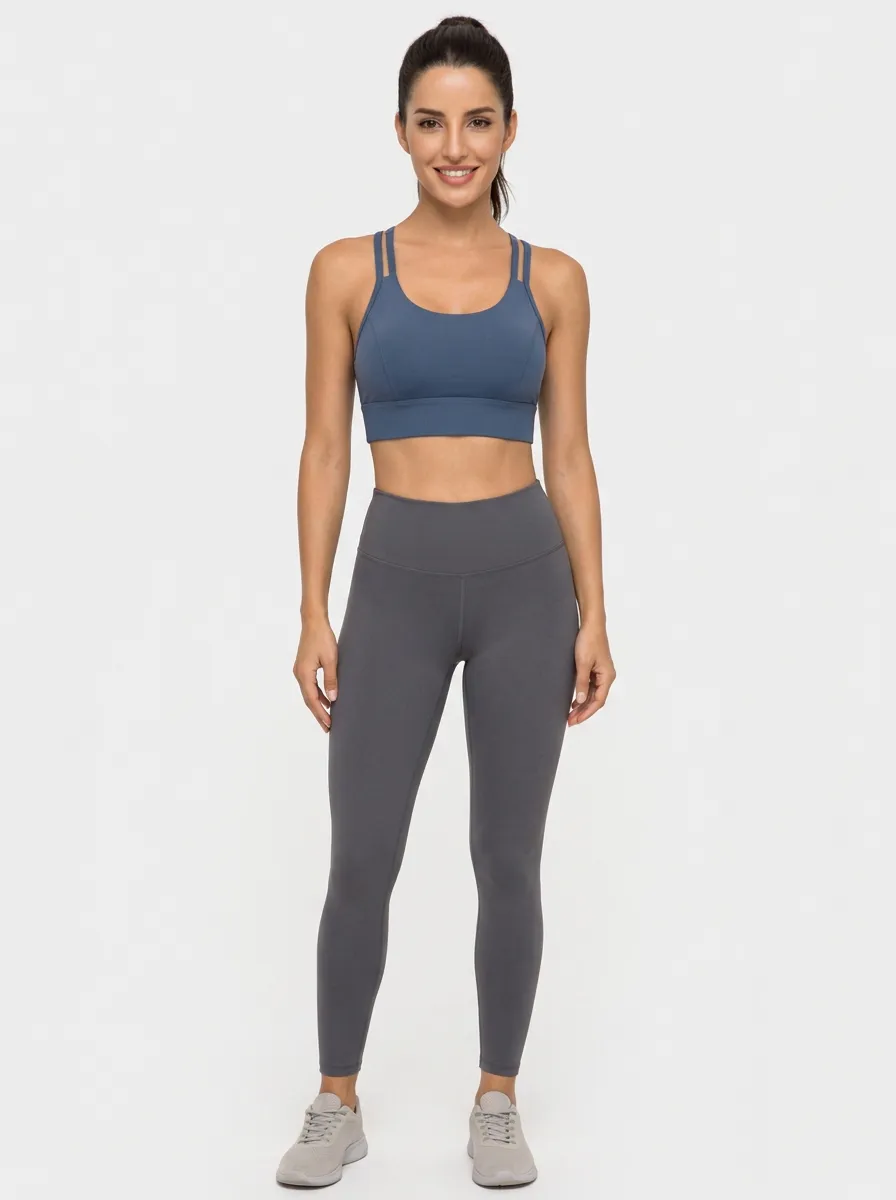 Women's Printed Solid Color Cross Back Training Bra