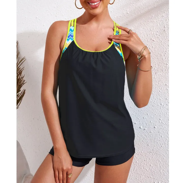 Women's Racerback Striped Swim Top