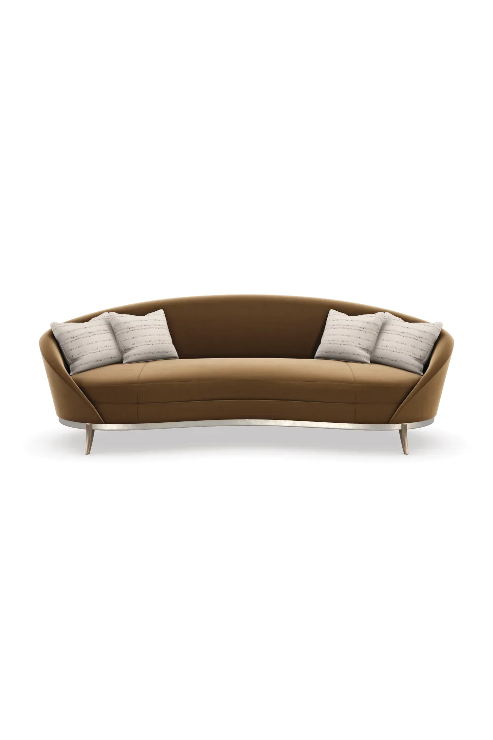 Curved Velvet Sofa