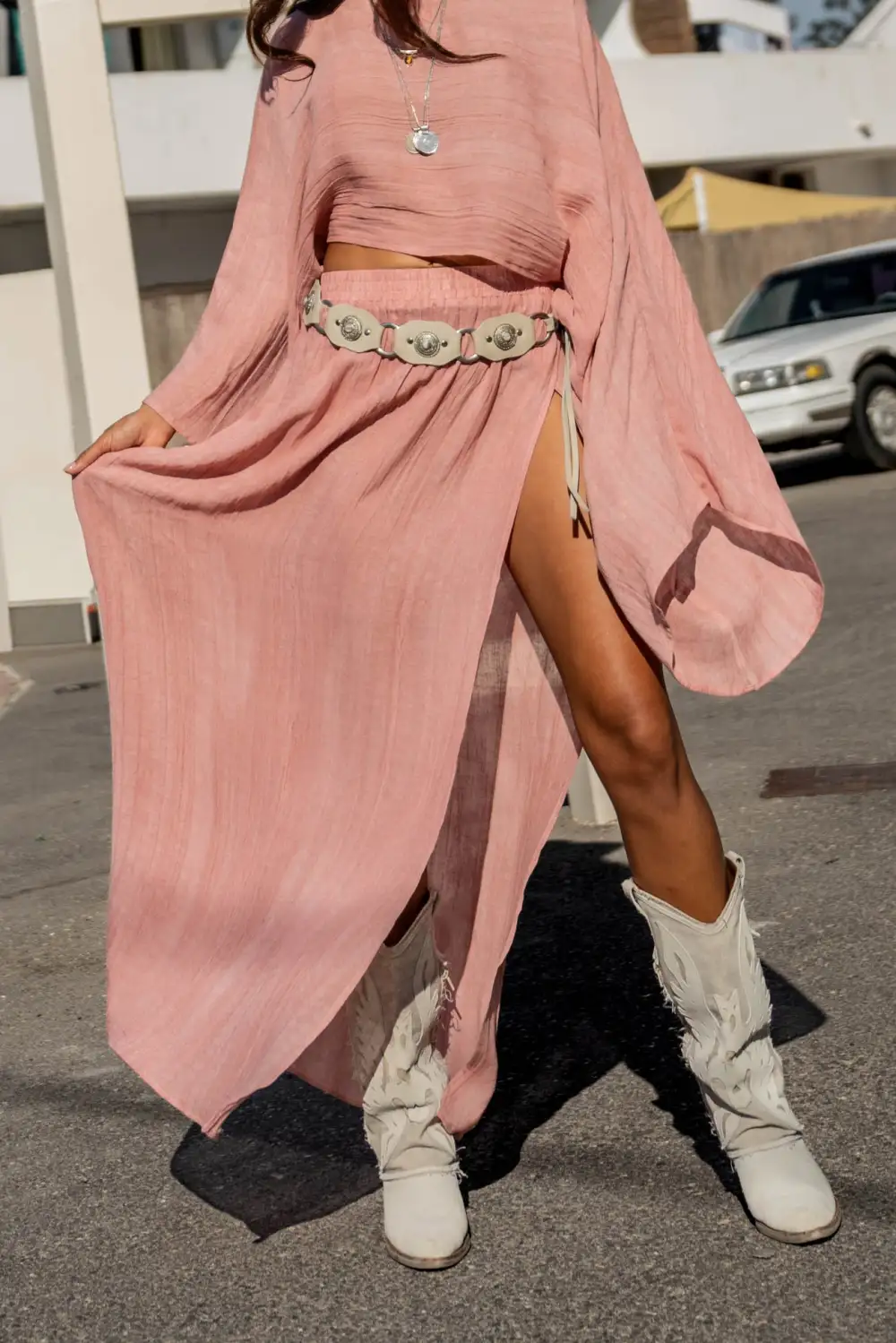 Cozy Resort Maxi Cropped Skirt