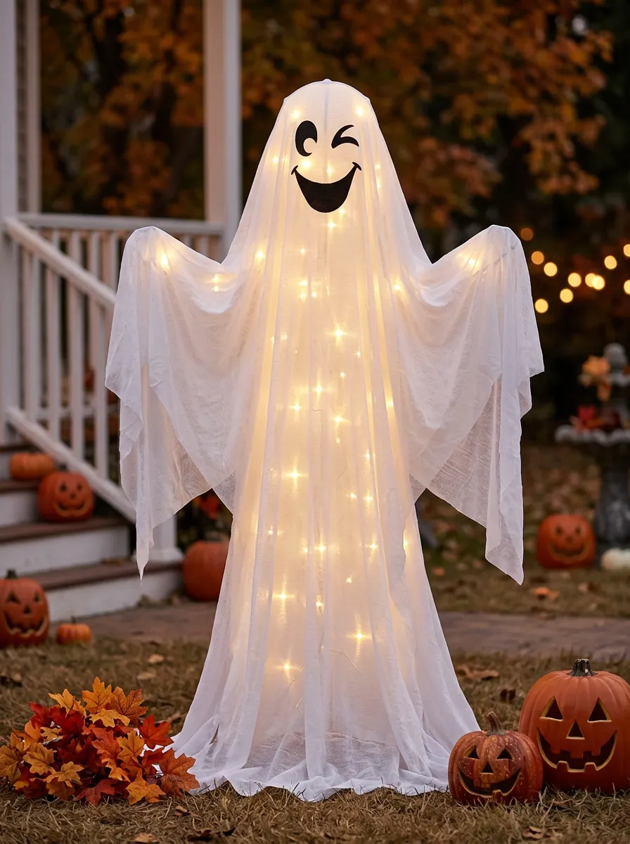 Ghost LED Winking Halloween Yard Decoration