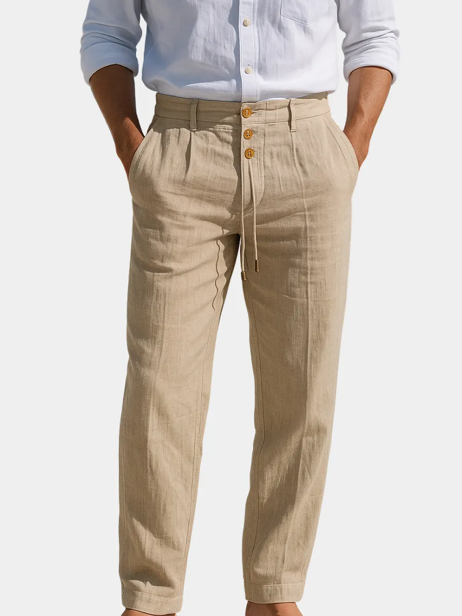 Linen Drawstring Pants