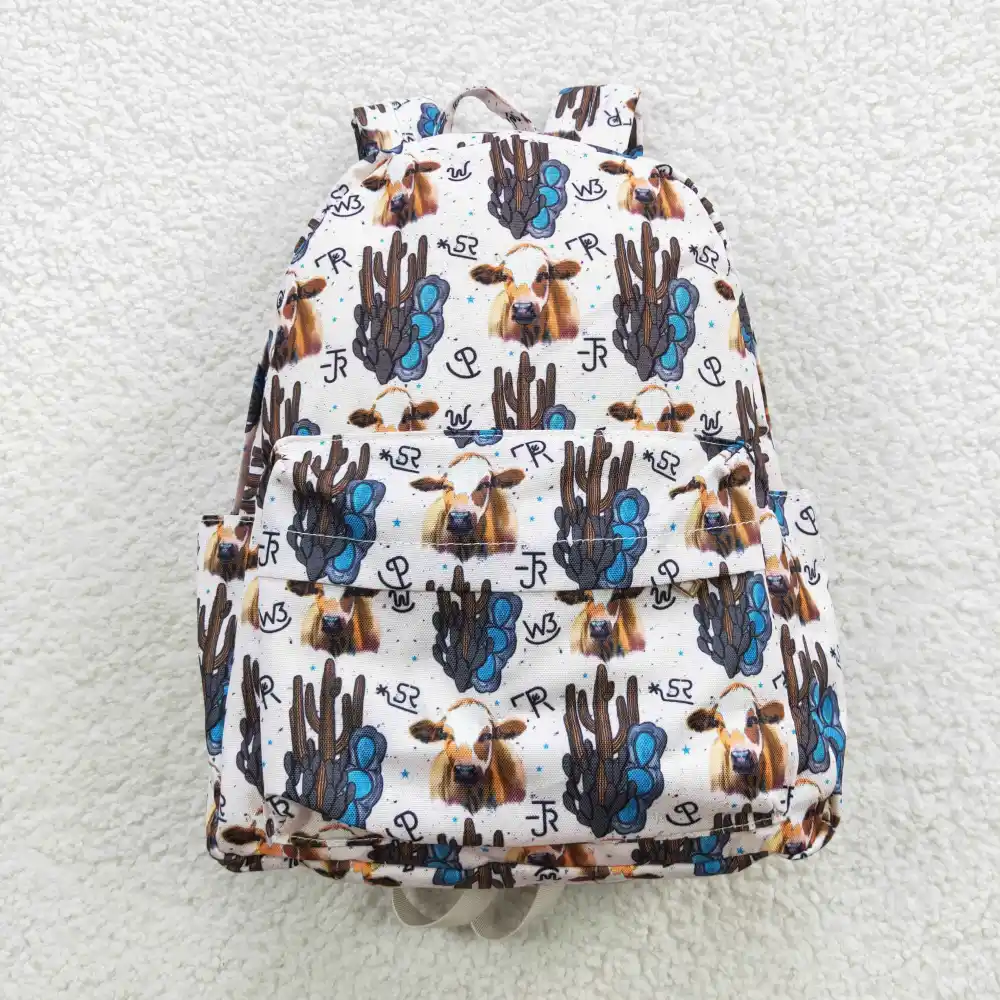 Western Inspired Cow Kids Backpack