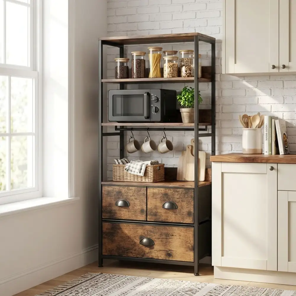 Adjustable Space Efficient Drawer Storage Shelf