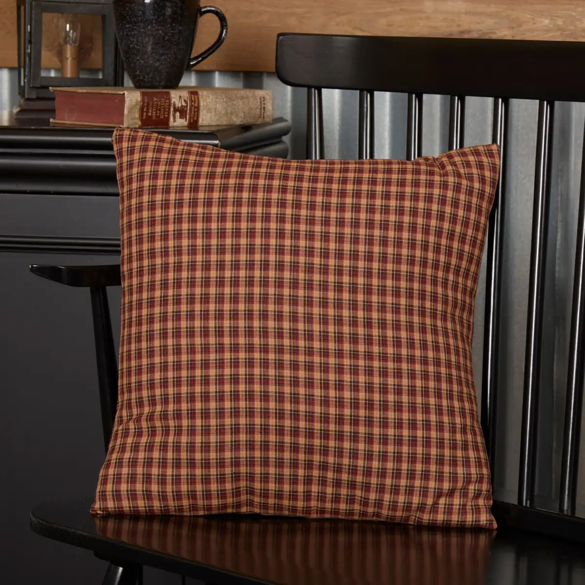 Textured Plaid Decorative Accent Pillow