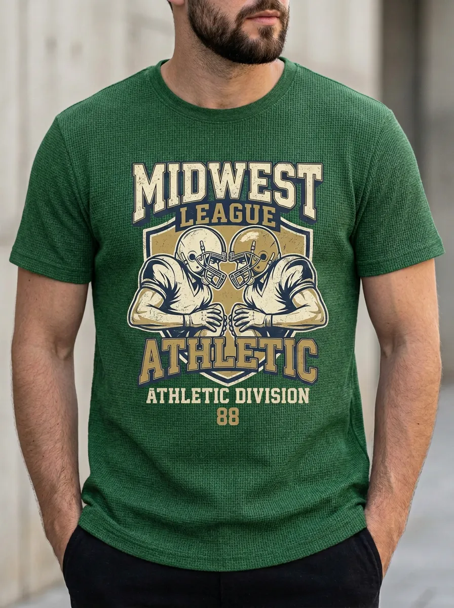 Men's Gridiron Midwest League Helmet Graphic T-Shirt