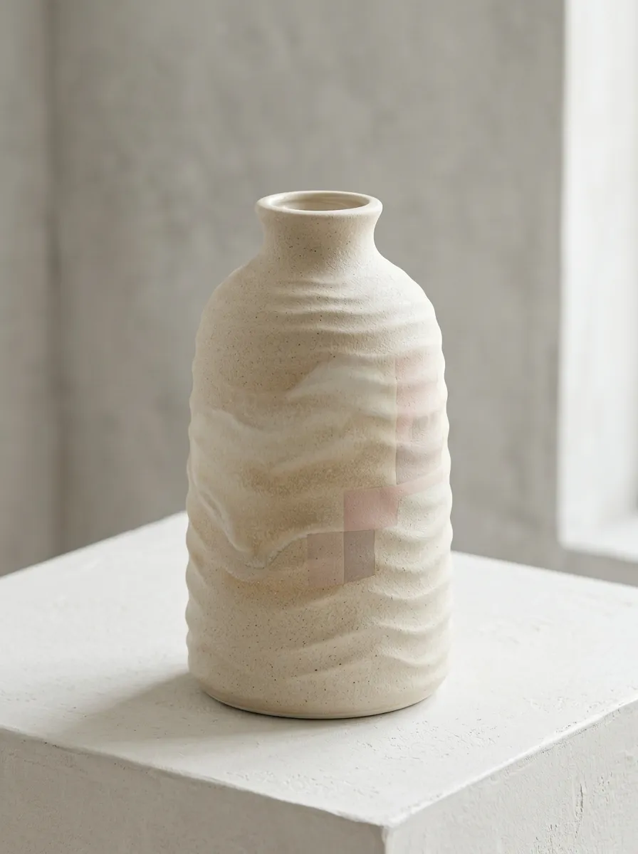Calm Minimalist Geometric Pattern Printed Table Vase