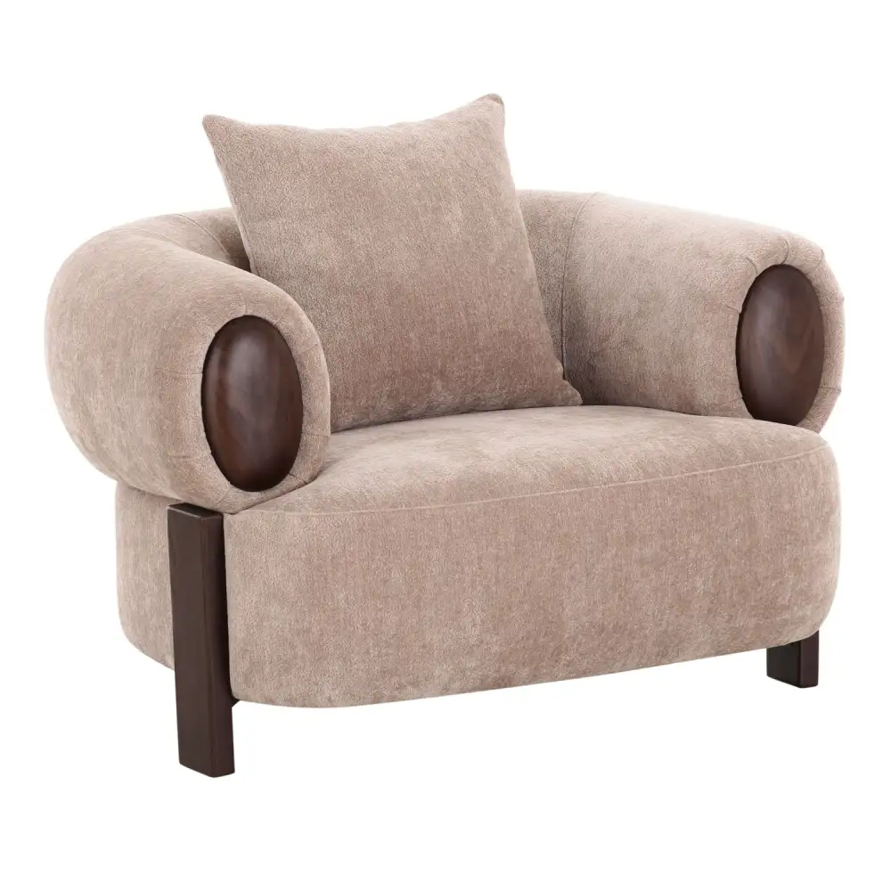Curved Modern Accent Chair