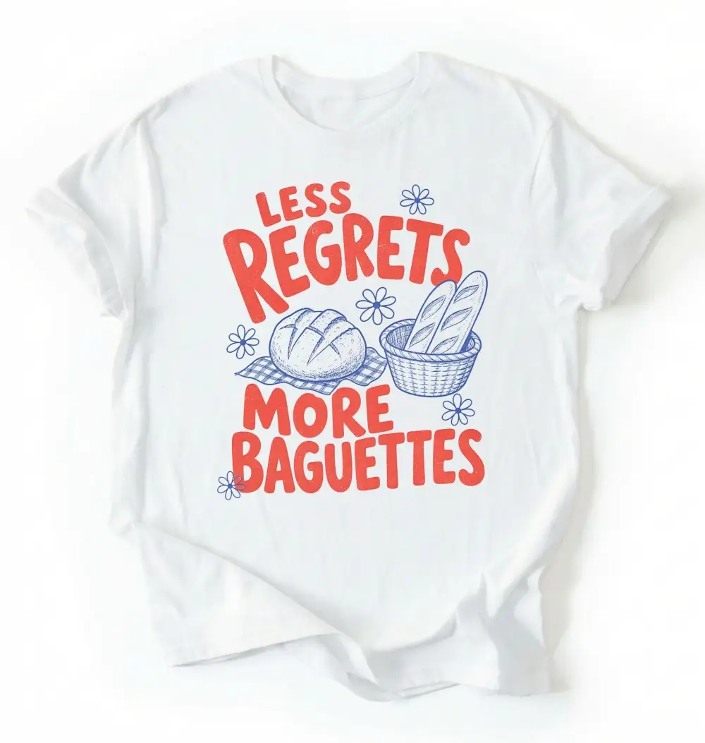 Baguette Baking Graphic Cotton Tee
