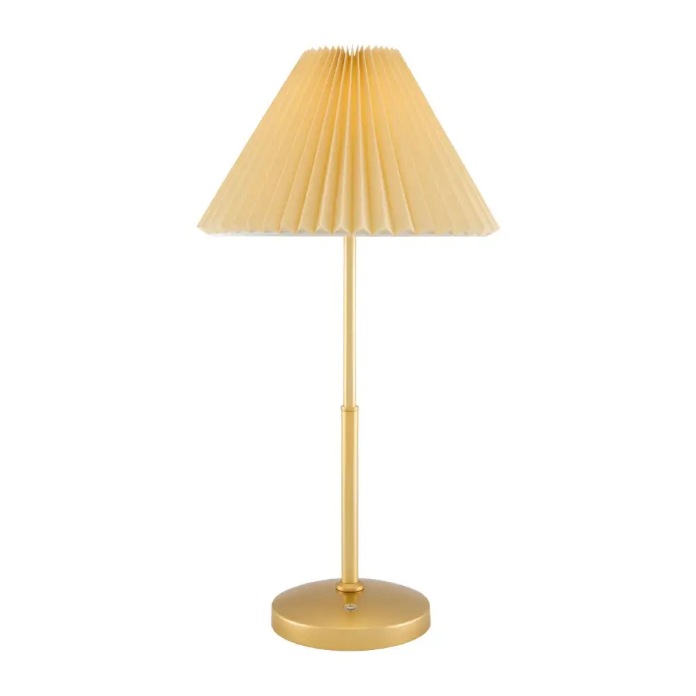 Modern Pleated Metal Iron Table Lamp