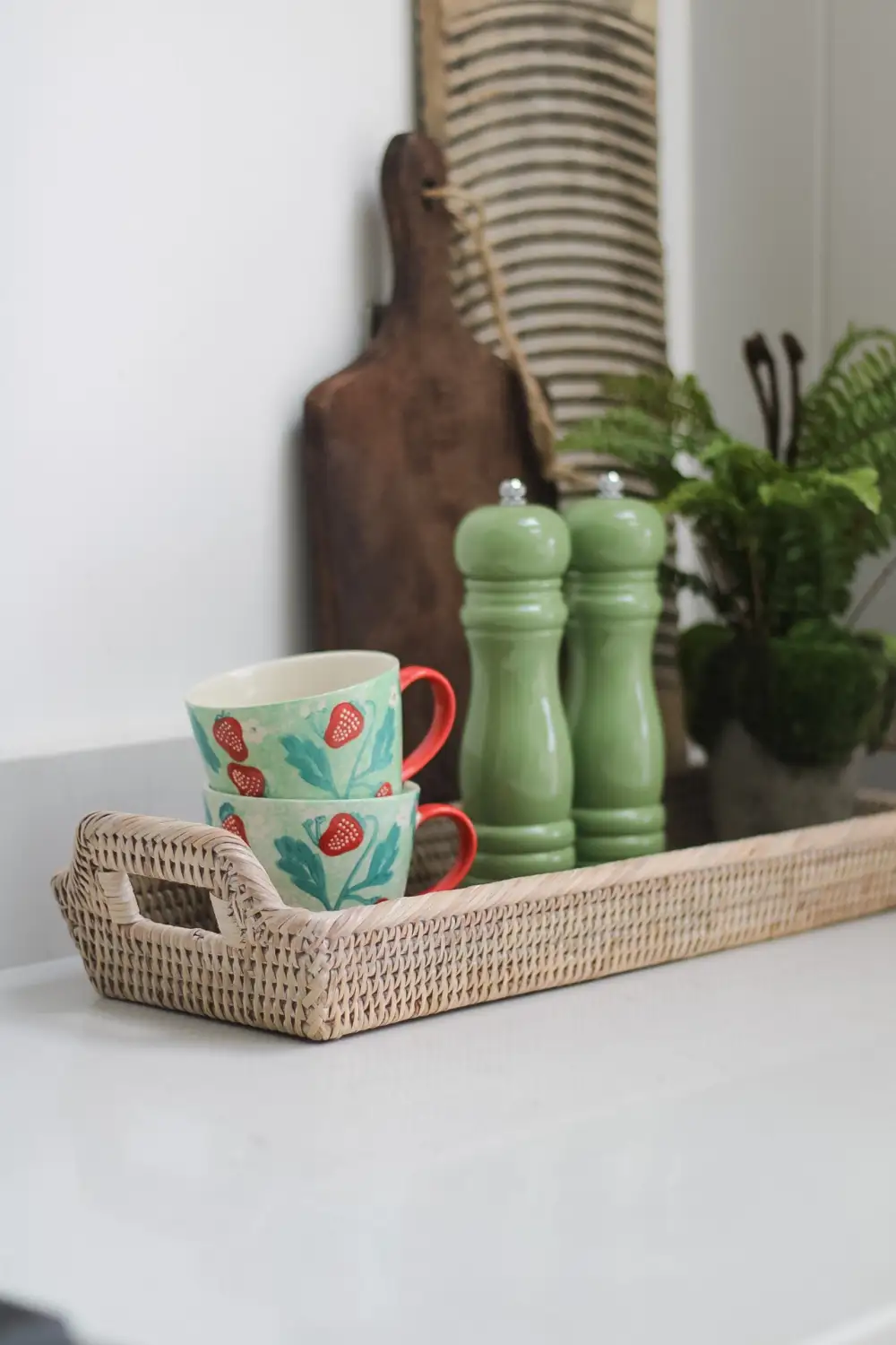 Natural Rattan Narrow Tray