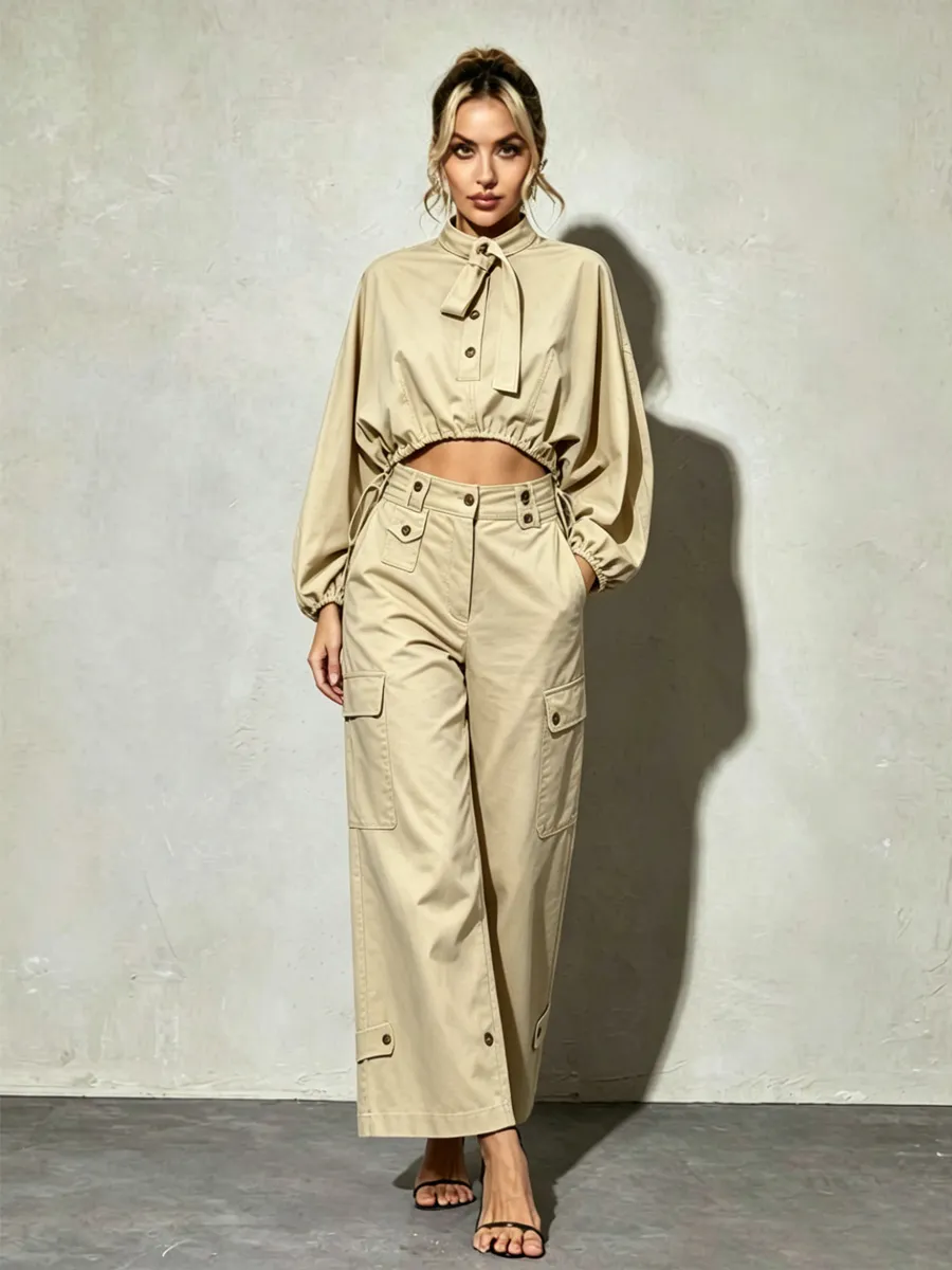 Mara Wide-Leg Cargo Pants