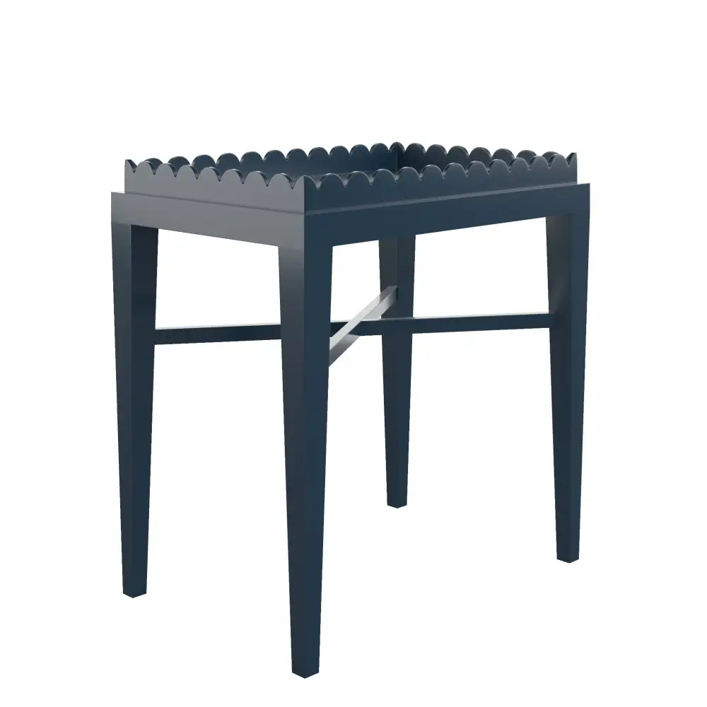 Modern Scalloped Side Table