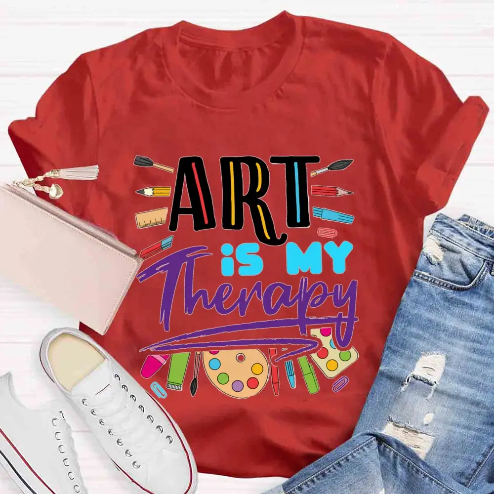 Art Is My Therapy Pastel Pencil T-Shirt