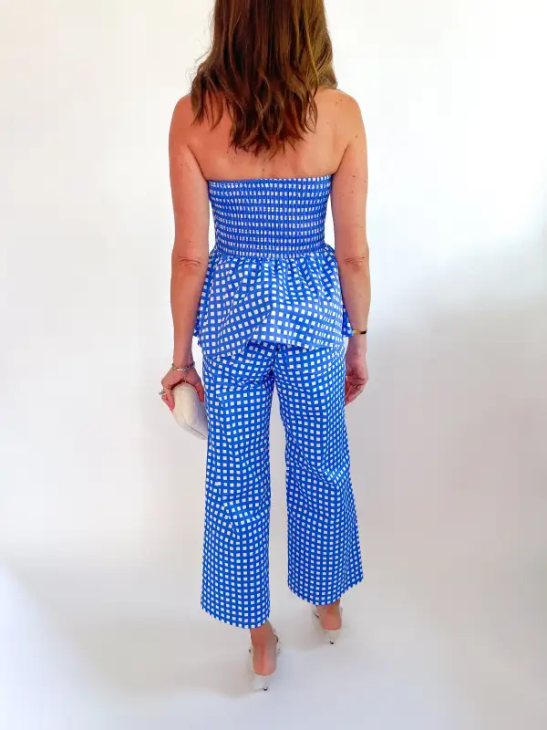 Textured Wide Leg Pants
