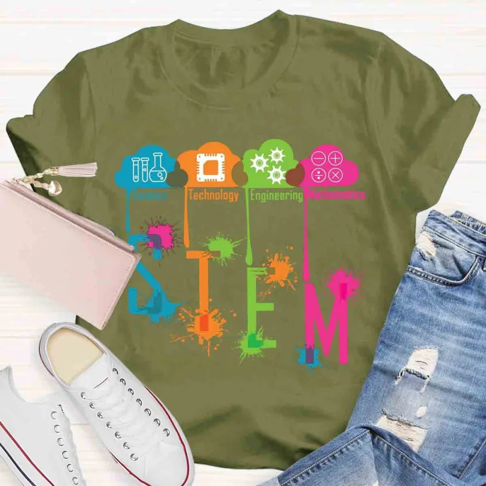 Color Splash Ink Teacher T-Shirt