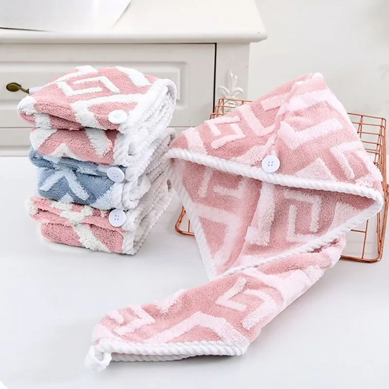 Geometric Pattern Hair Towel