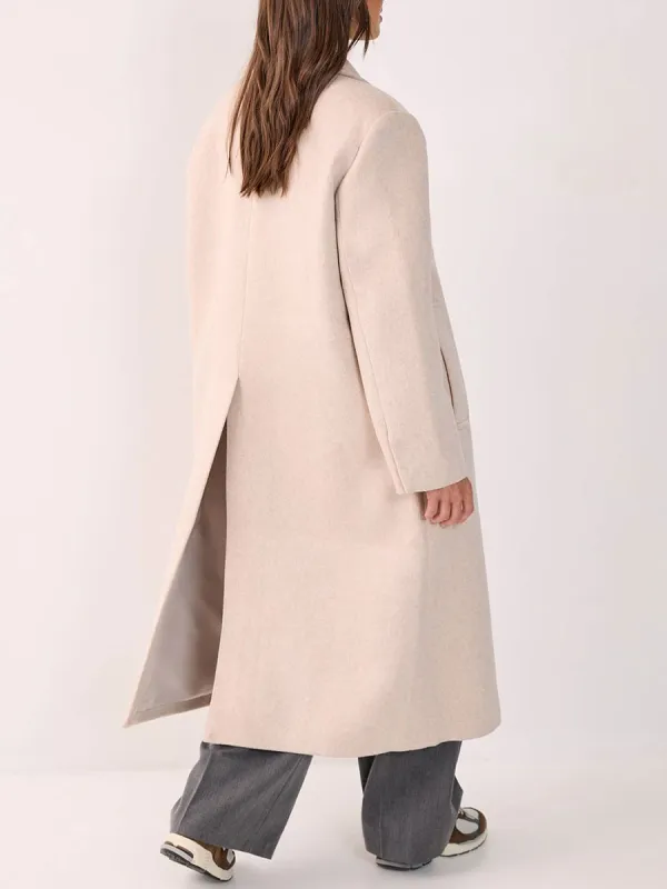 Women's Casual Style Solid-Color Long Coat