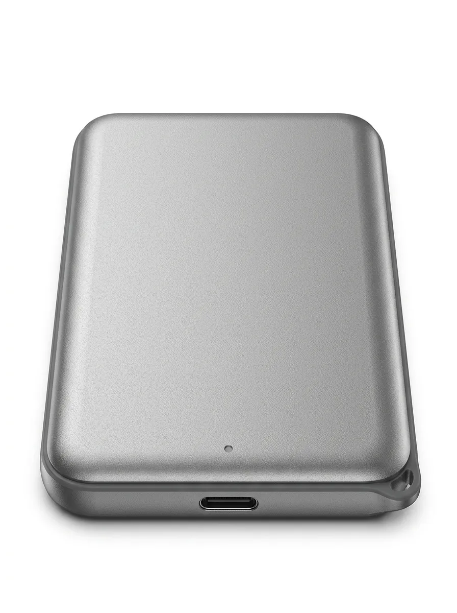 Portable External Solid State Drive Minimal Metal Finish
