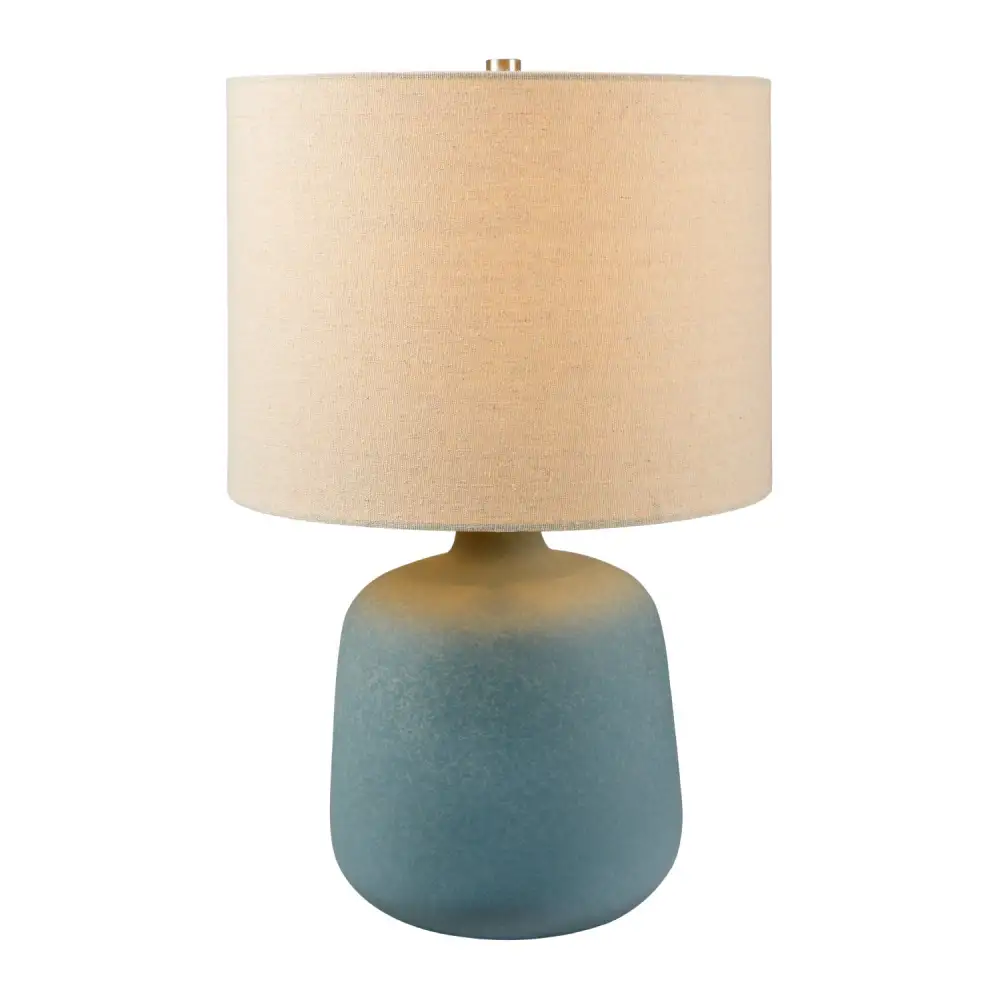 Sculptural Linen Ceramic Table Lamp