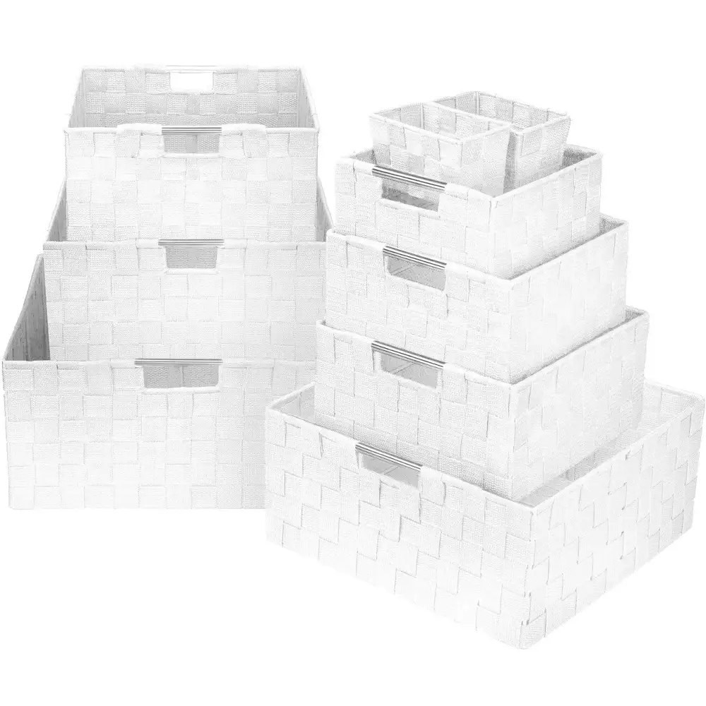 Basket Bin Set Double Woven Pack