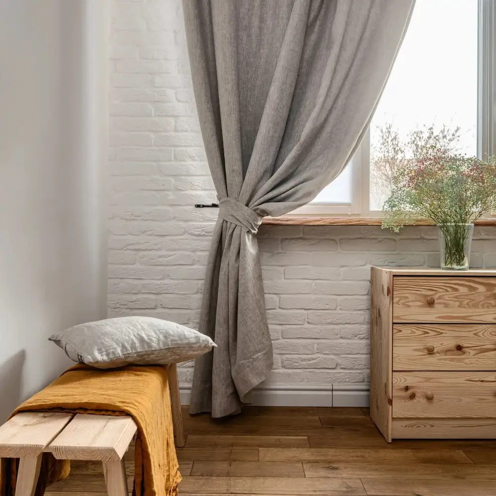 Custom Eyelet Blackout Linen Curtain