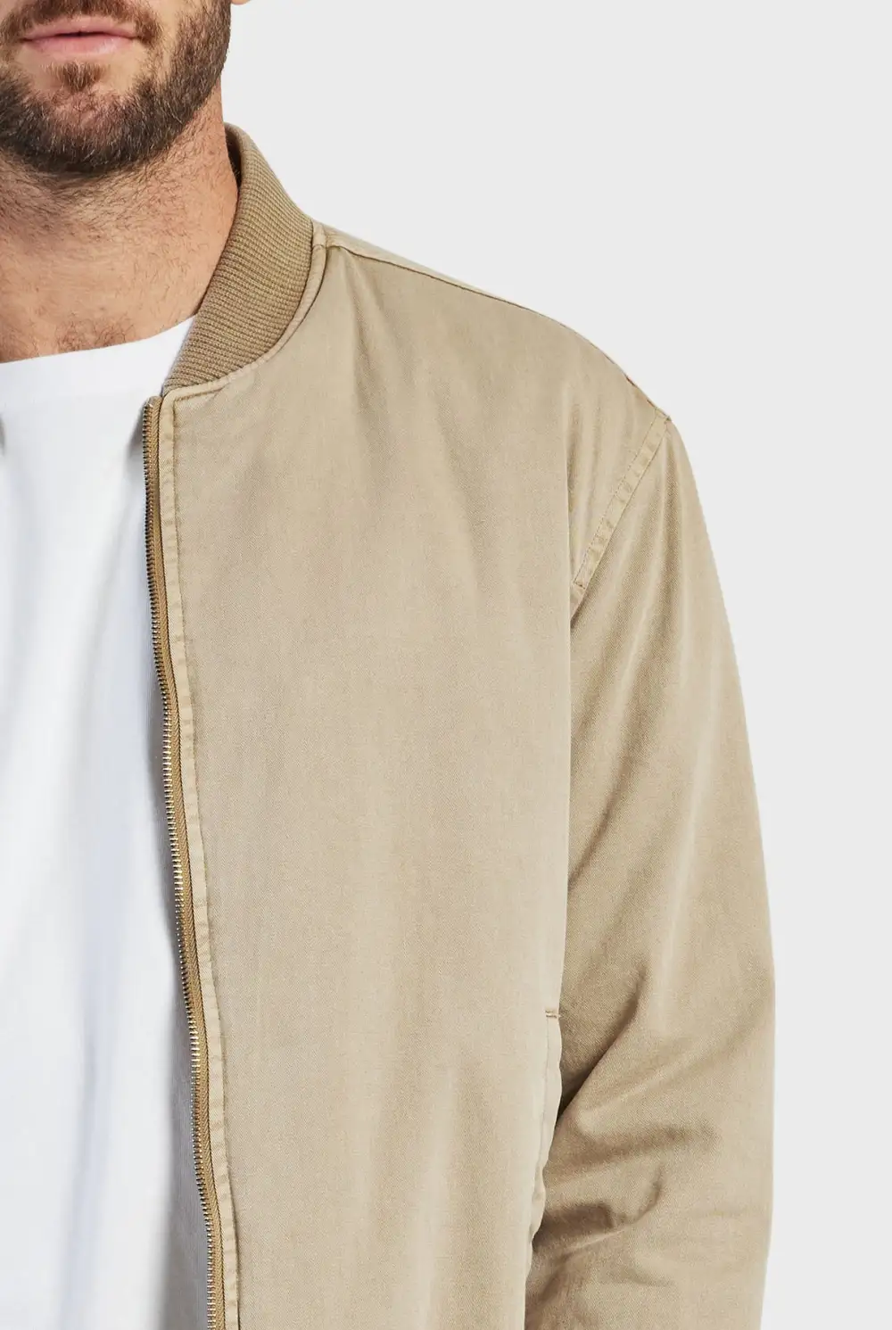 Lightweight Bomber Style Ribbed Cuff Jacket