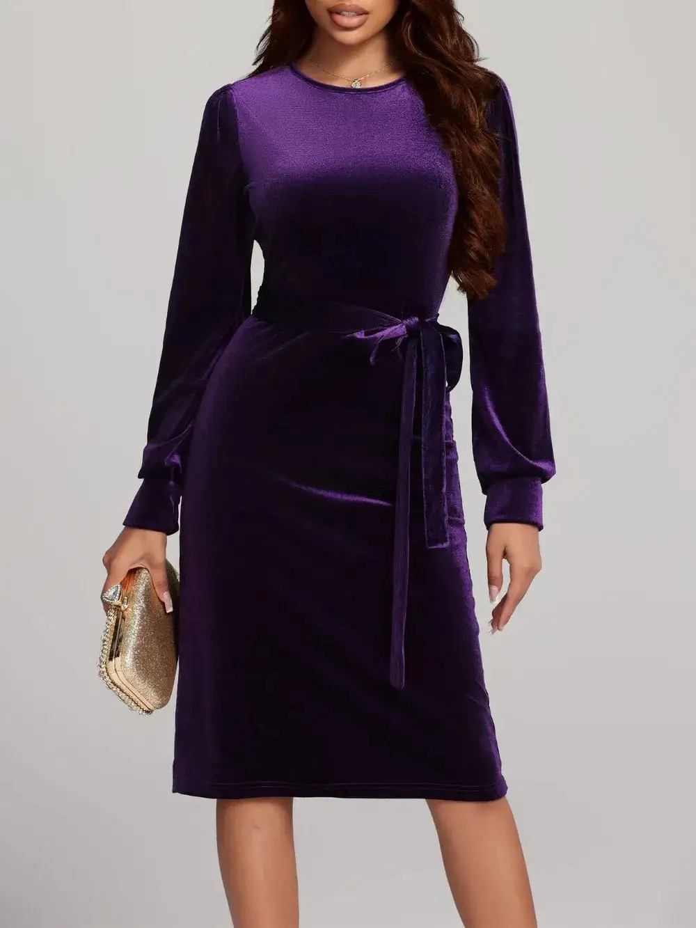Modern Tie Detail High Waist Dress