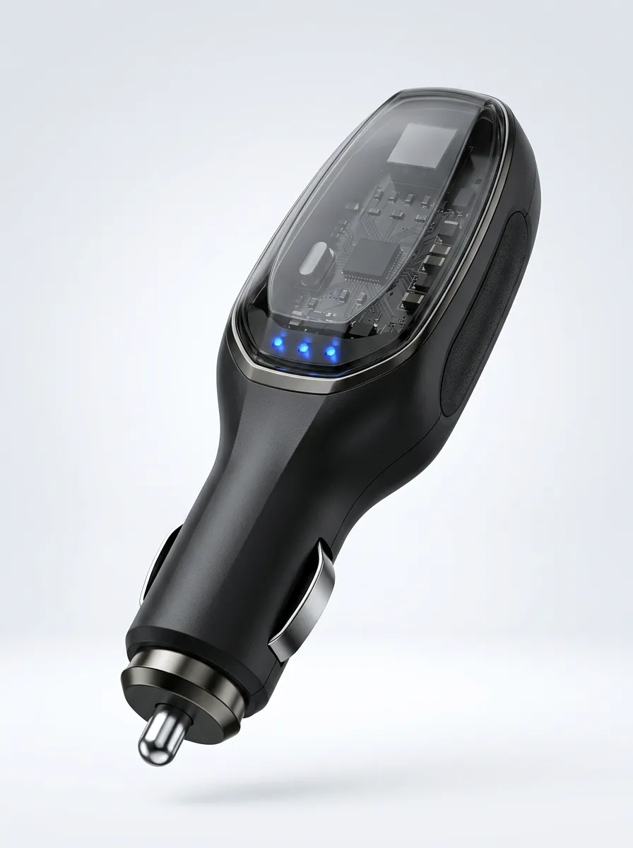 LED Circuit-Board Car Fuel Saver Power-Socket Plug-In Device
