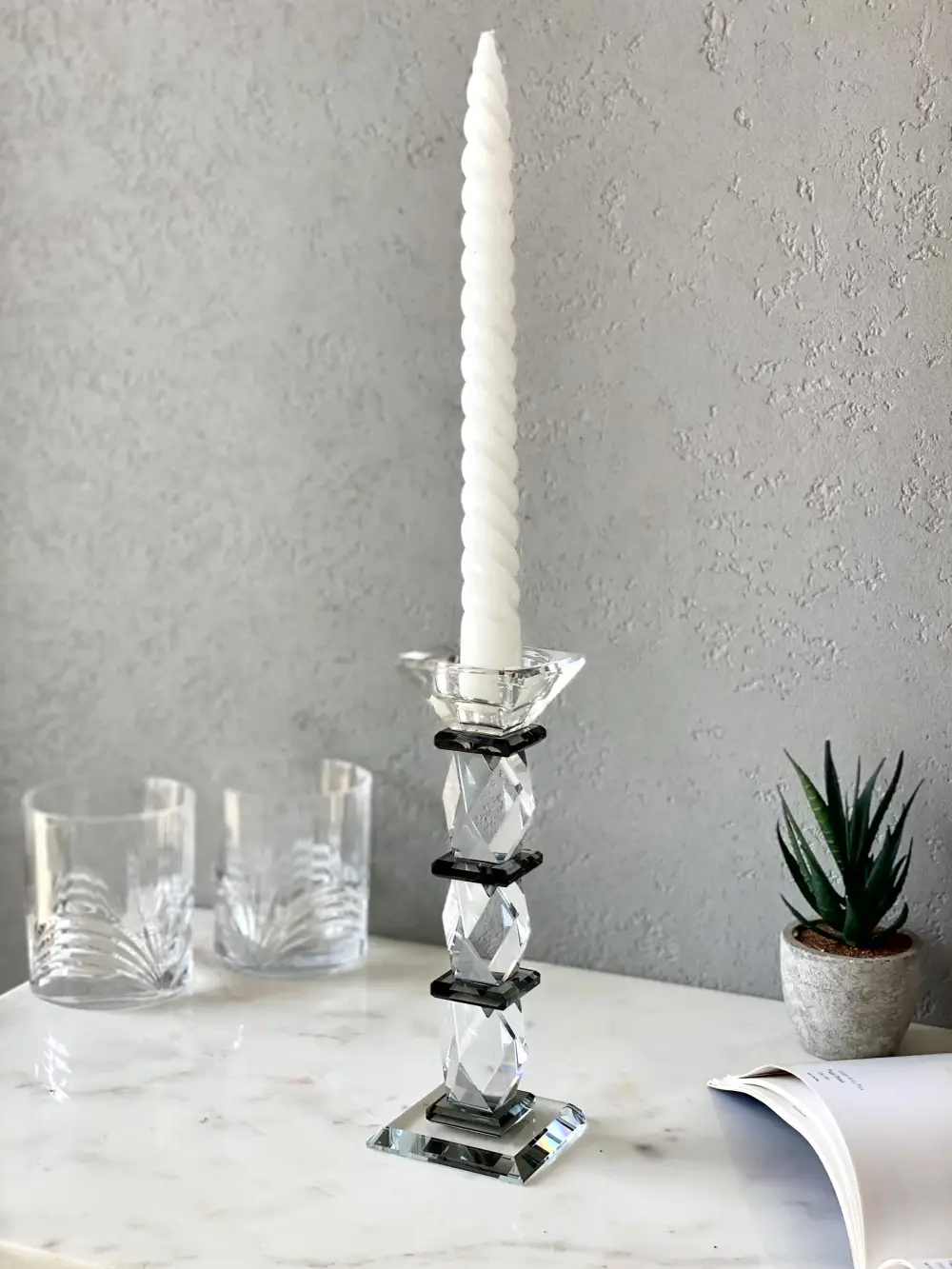 Black Axis Candle Stand Large