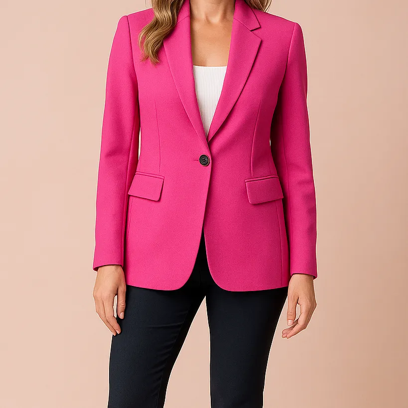 Classic Single-Button Women's Blazer