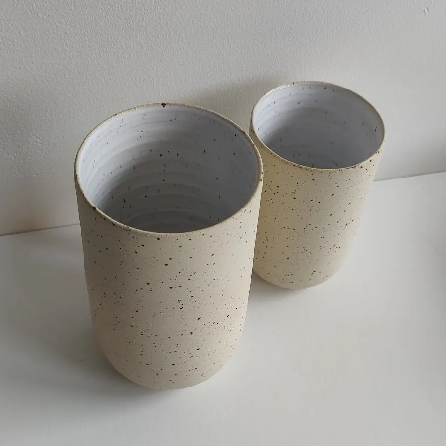 Speckled Stoneware Bouquet Vase