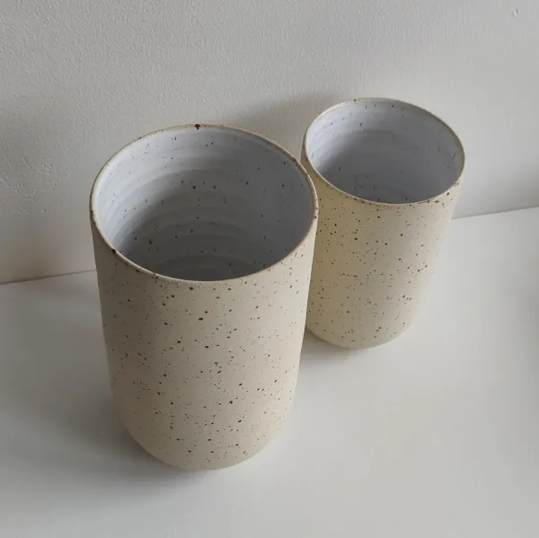 Speckled Stoneware Bouquet Vase