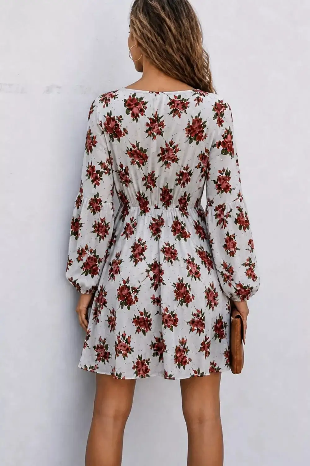 Smocked Floral Mini Dress