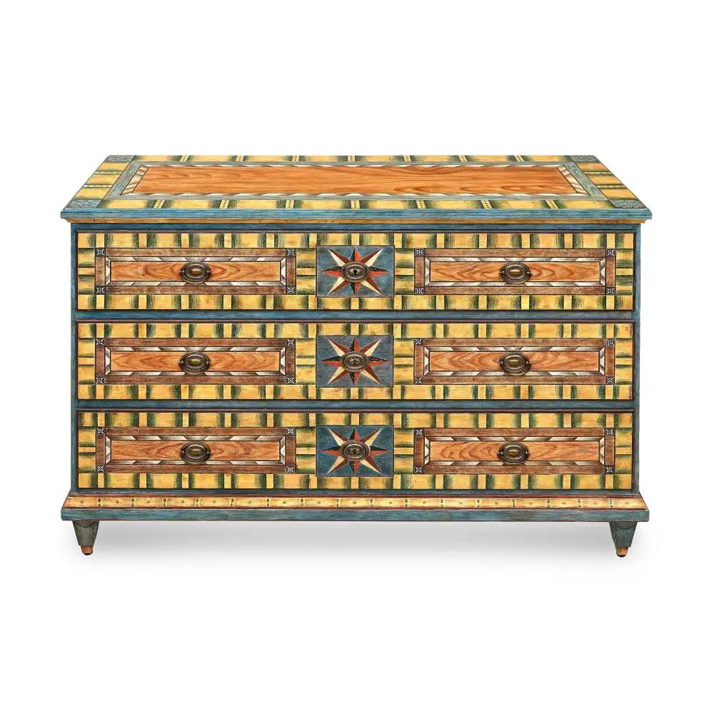 Geometric Drawer Storage Chest