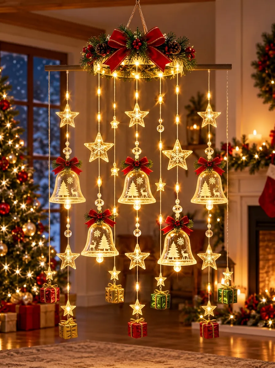 Star Bell Reindeer Christmas LED String Lights