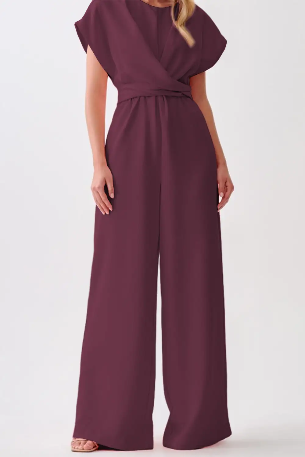 Clean Cap Sleeve Knot Waist Shift Accessory