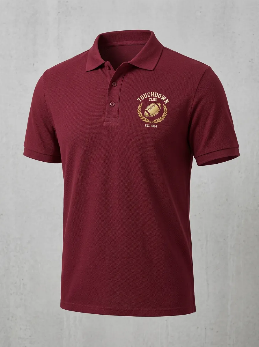 Football Inspired Casual Polo Shirt