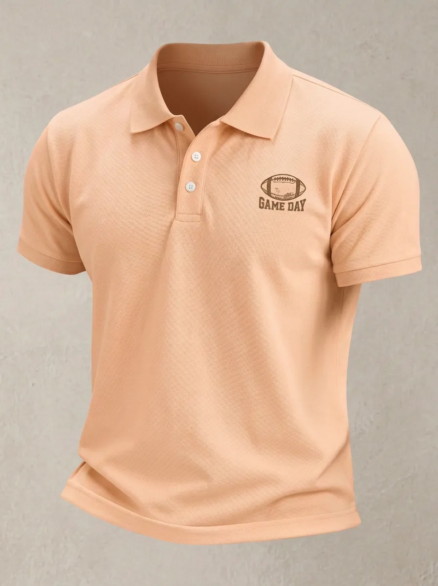 Football Inspired Casual Polo Shirt